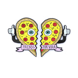 friends por vida pizza heart pin set