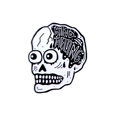 mind melting skull pin