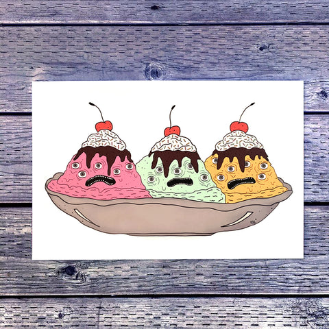 eyescream sundae art print