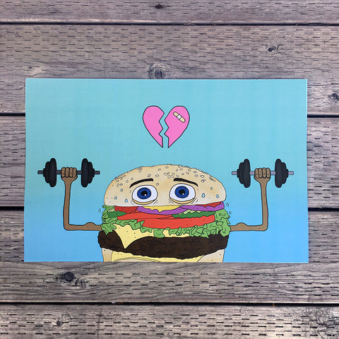 tough guy burger art print