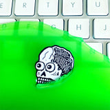 mind melting skull pin