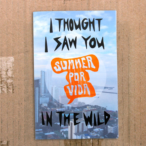 i thought i saw you in the wild postcard zine
